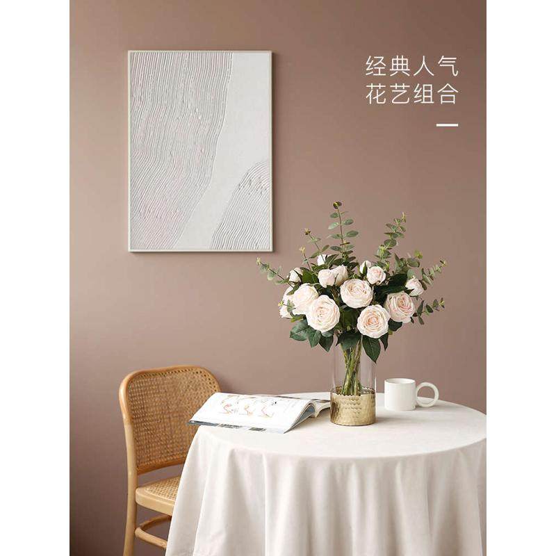 保湿假花花玫瑰花 轻奢餐桌花摆设北欧装饰客厅摆件绢花其他雏菊,家居饰品,仿真花/假花,淘宝优惠券,粉丝福利购,淘宝优惠卷