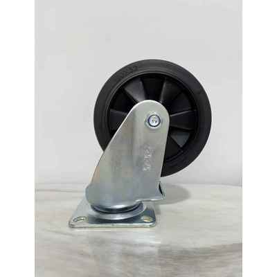 推车万向脚轮6寸加大轮150*32防水拉货车定向轮红色车轮子兴锋