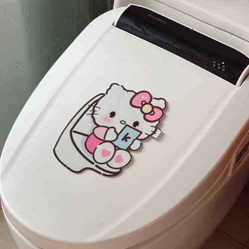 家用去异味化妆室香薰除臭贴库洛米hellokitty黏贴式装饰贴马桶贴