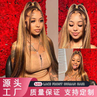 欧美前蕾丝 4/27假发真人发Colored Lace Front Human Hair Wigs