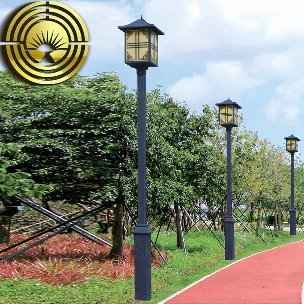 外贸热款12米超亮高杆灯头户外别墅小区LED景观灯3米太阳能庭院灯