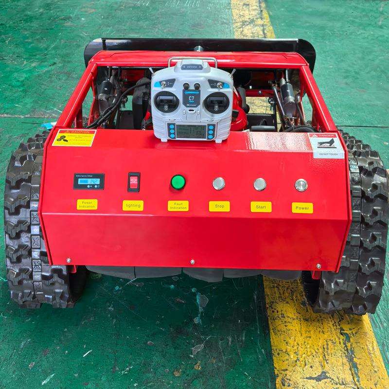 农田割草机履带式遥控除草机ZY-550S 7.5HP 200m遥控2000㎡/小时