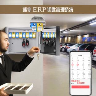 智能钥匙管盒壁挂式房理盒产中密介钥匙柜114管理柜码锁匙收纳箱