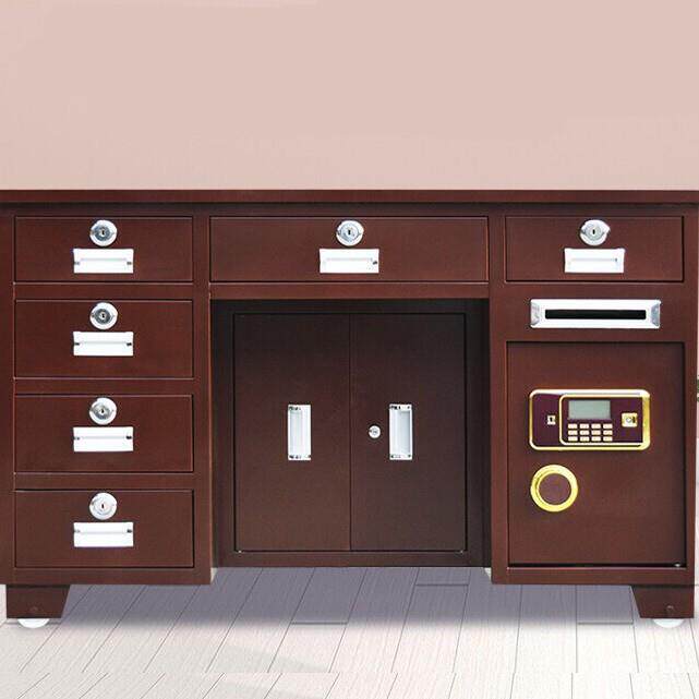 安多 全钢保险桌财务桌办公桌家用防盗桌市场投币收银保险柜一体