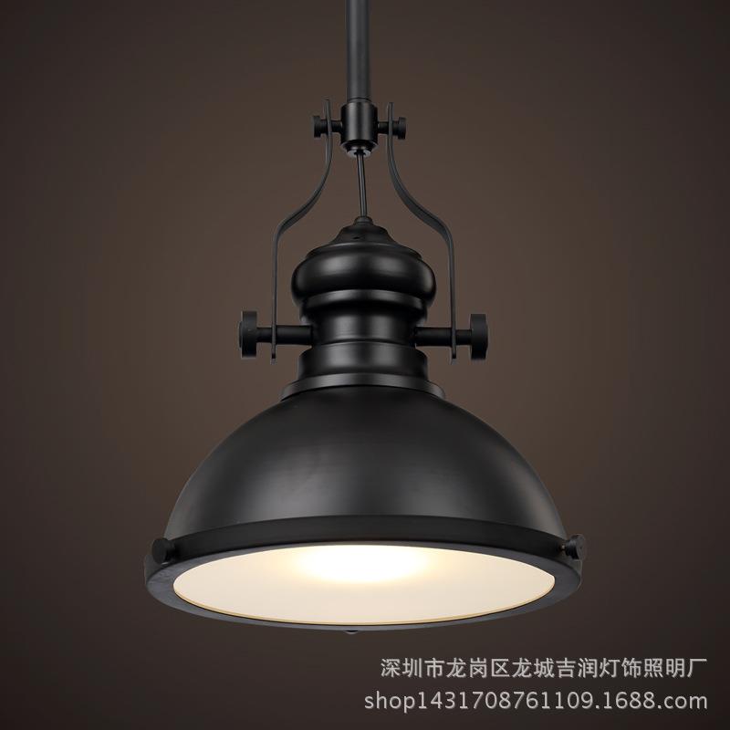复古工业风餐厅吊灯吧台创意个性简约别墅工程饭厅灯美式铁艺灯具