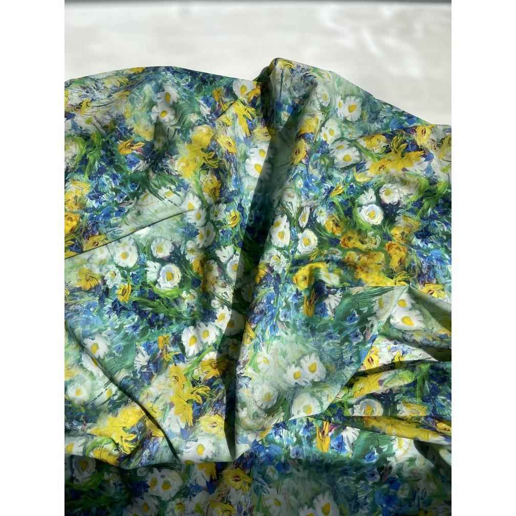 120号 纯棉布料 数码印花 插画风格六十支