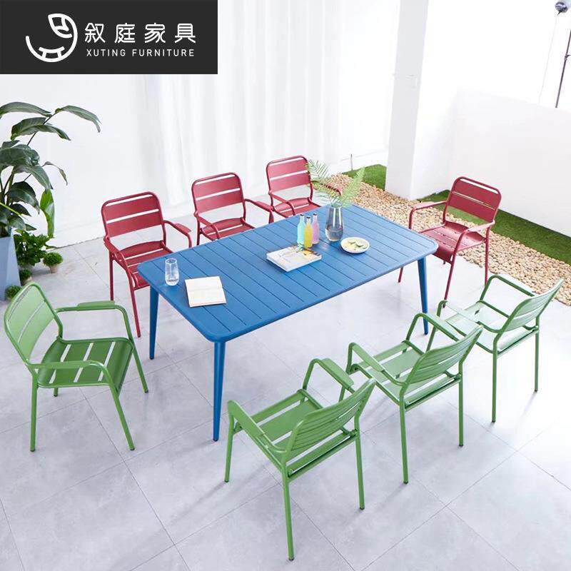 铁艺桌椅组合户外整装成人金属庭院休闲椅奶茶店咖啡酒吧景区家具