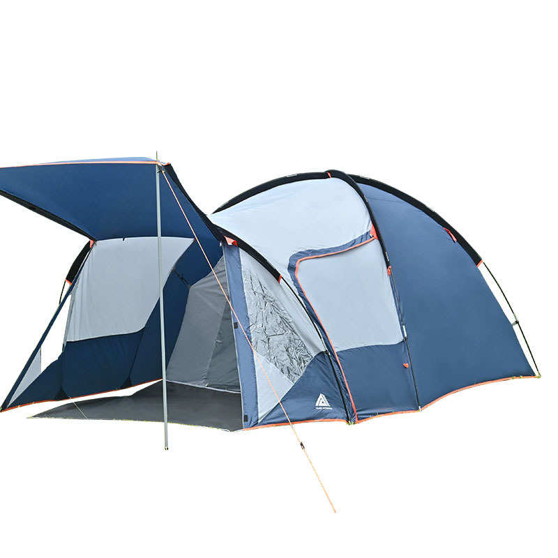 现货双层一厅一室野营沙滩露营户外野外大帐篷帐篷便携式折叠全套