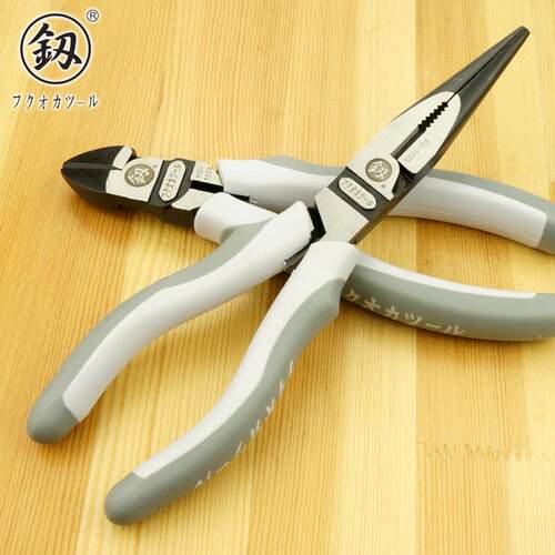 福冈工具 工业级省力尖嘴钳8寸针嘴钳电工专用工具夹持钳 FO-1025