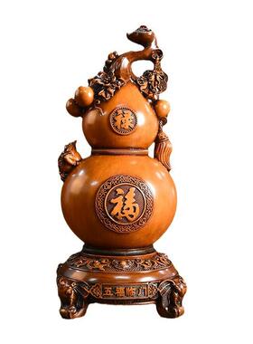 招财葫芦摆件玄关大号客厅电视酒柜装饰办公室工艺品乔迁开业送礼