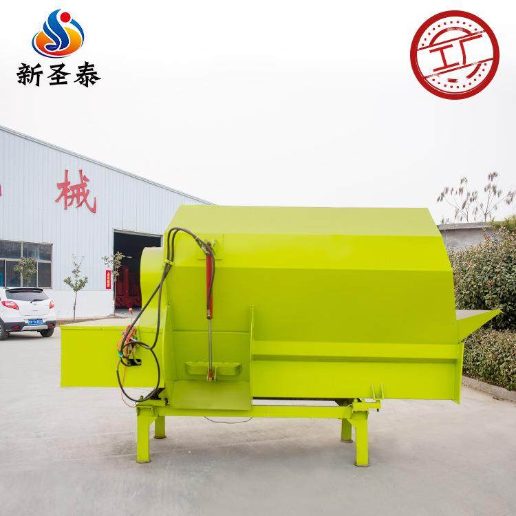 圣泰车载TMR全日粮混合搅拌机自动称重7立方卧式tmr饲料制备机