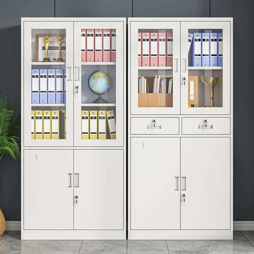 文件柜办公室资料柜加厚铁皮档案柜带锁财务凭证柜储物柜矮柜厂家