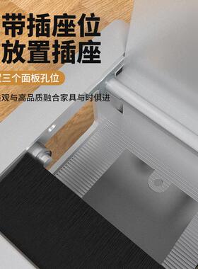 办公配件金会议桌001面E穿线68盒13五5X300铝合金缓冲线孔盖