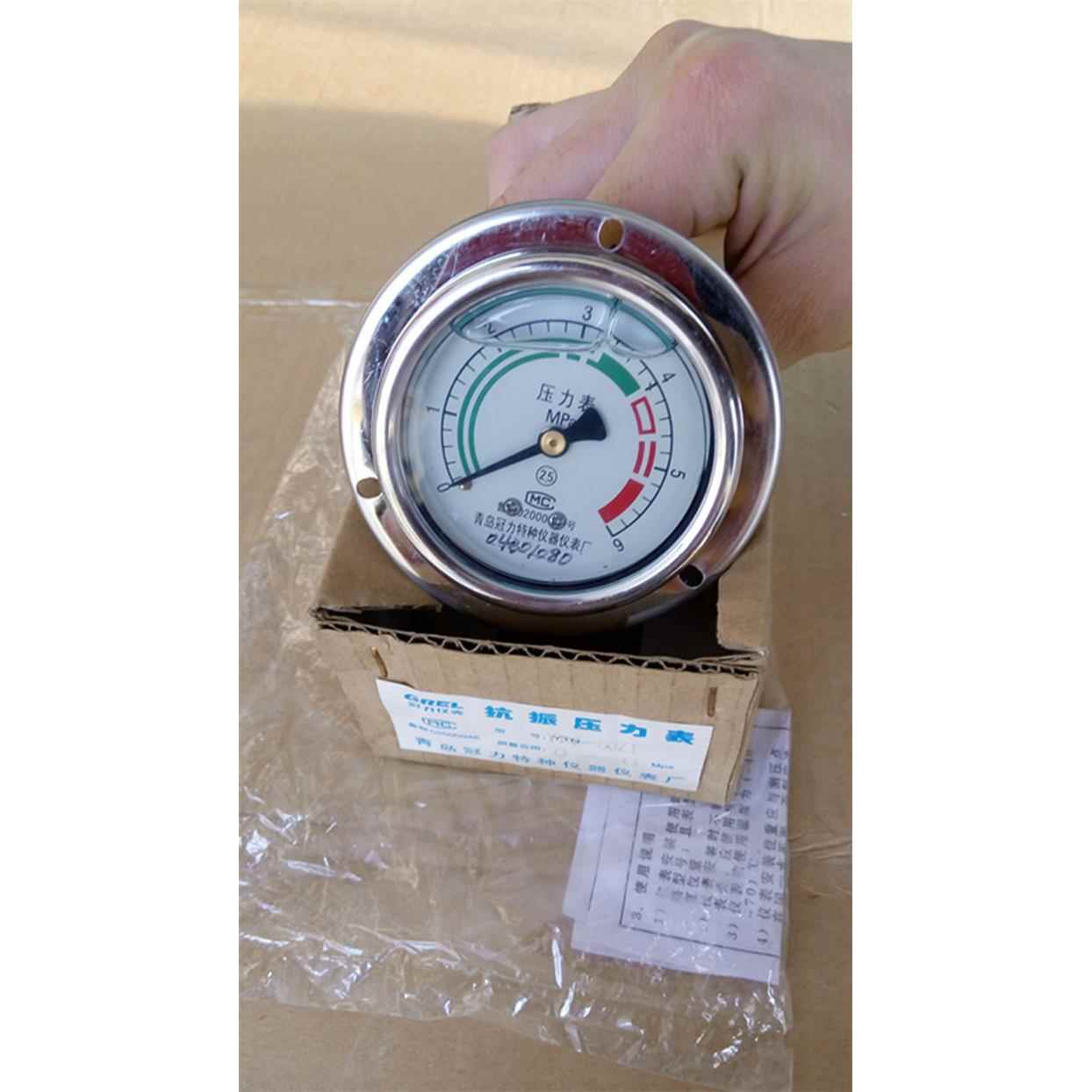 青岛冠力仪表YTN60ZT轴向耐震压力表油压表0.6,1,1.6,2.5等MPA