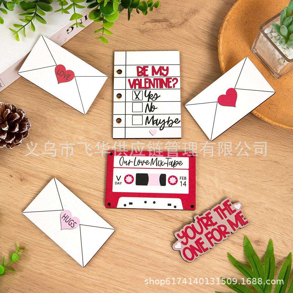 跨境情人节情书信封卡带主题桌面毛绒/玩偶/公仔/布