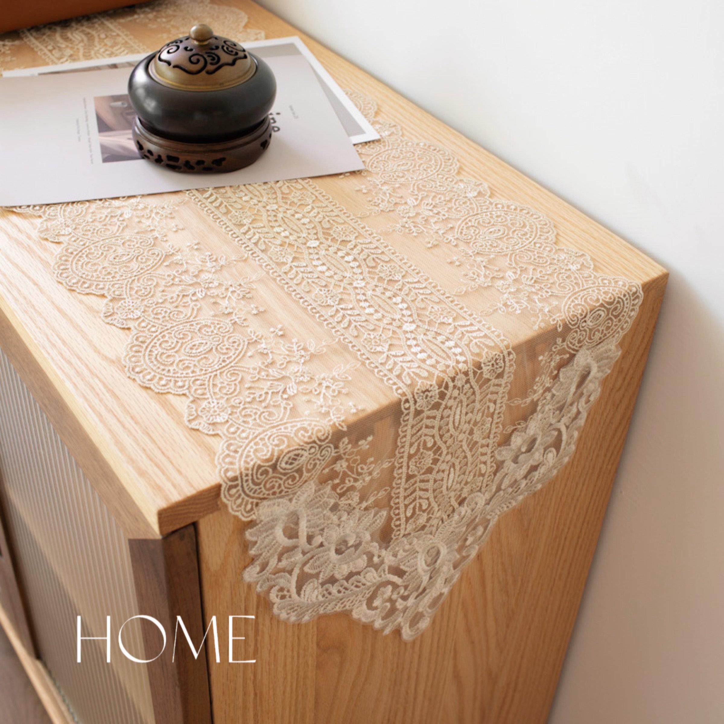 韩式梳妆台盖布长方蕾丝鞋柜电脑桌化妆台桌旗欧式梳妆台防尘盖巾,居家布艺,桌旗,淘宝优惠券,粉丝福利购,淘宝优惠卷