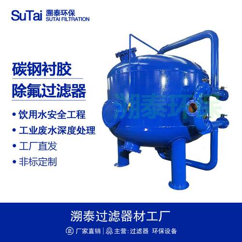 活性氧化铝硅铝盐骨碳CHAP除氟过滤器罐吸附法饮用水工业除氟设备
