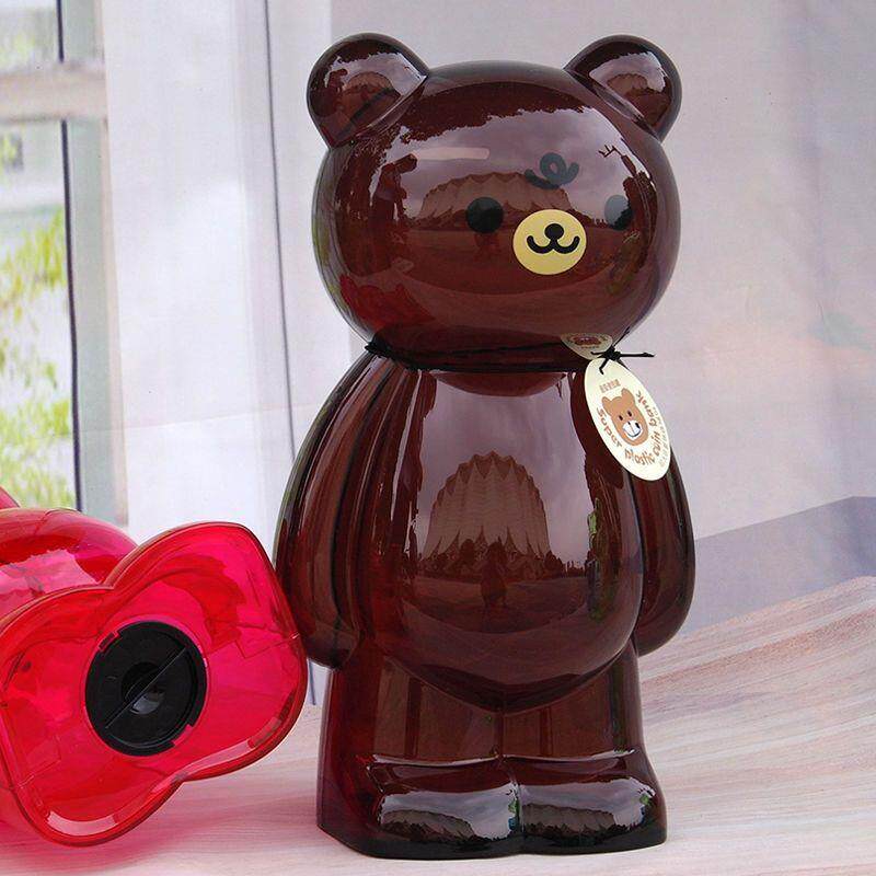 透明的男孩大储蓄罐塑料储蓄罐熊儿童硬币受欢迎的女孩硬币盒