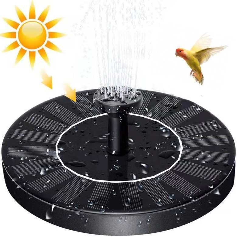 1W Solar Fountain Pump with 6 Nozzles Free Standing Water Pu
