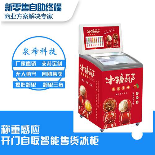 小型自助卖机智能设备卧式2无4小动EPZ时售卖柜人雪糕冷冻自售售