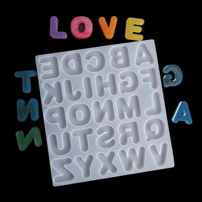 Keychain Alphabet Silicone Mold DIY Letter Number Epoxy Resi