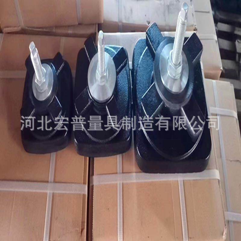 方型四爪减震调整垫铁地脚重型数控机床垫脚注塑机防震球墨脚杯