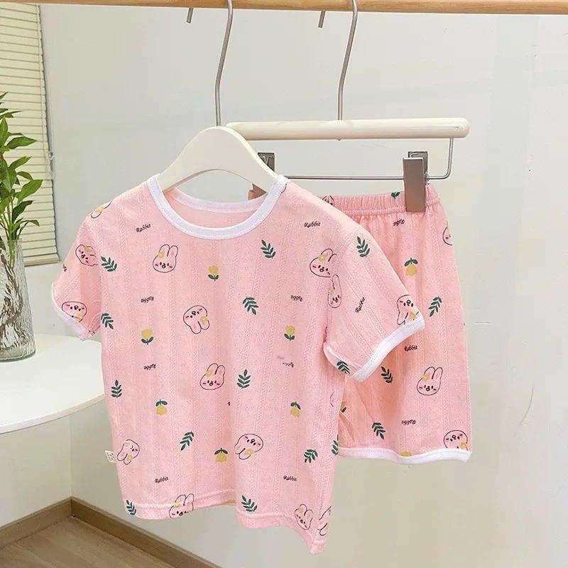 Baby Kids Pajamas Sets Cotton Boys Sleepwear Suit Summer Gir