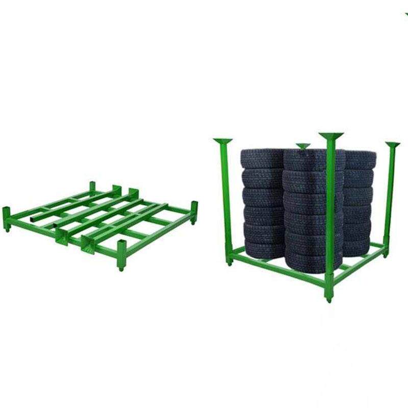 车间汽配周转架中量型轮胎架可堆垛可折叠轮胎架多层轮胎货架