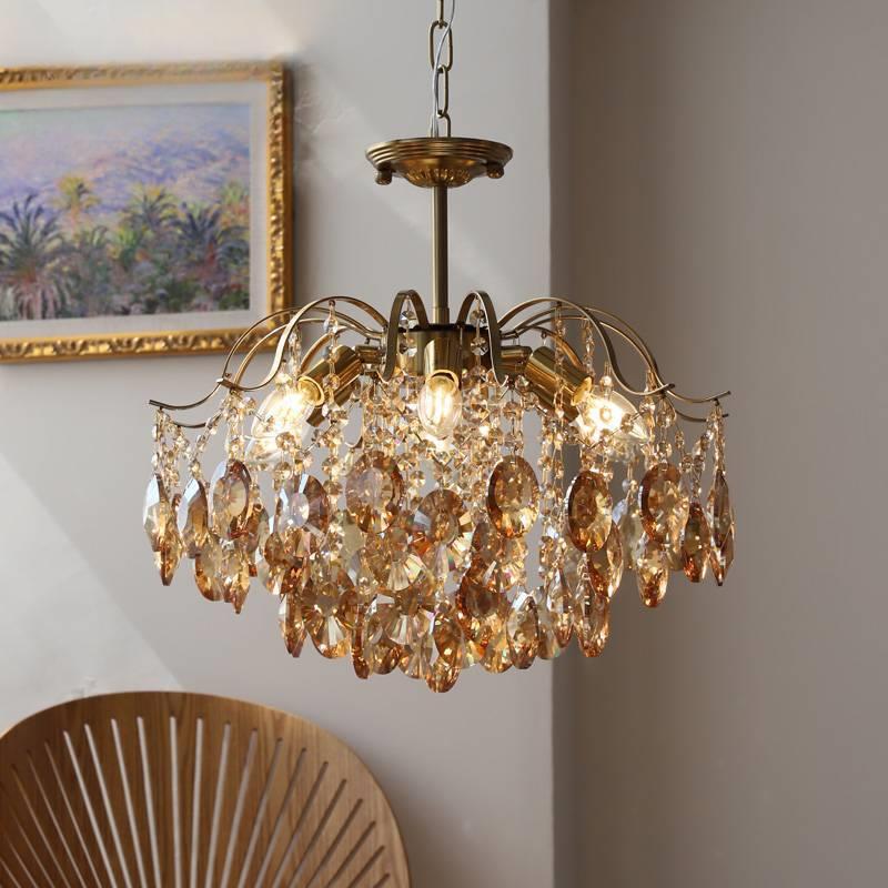 现代间欧式浪室漫晶吊灯法式美式复古1007卧餐水厅客厅衣帽轻奢灯