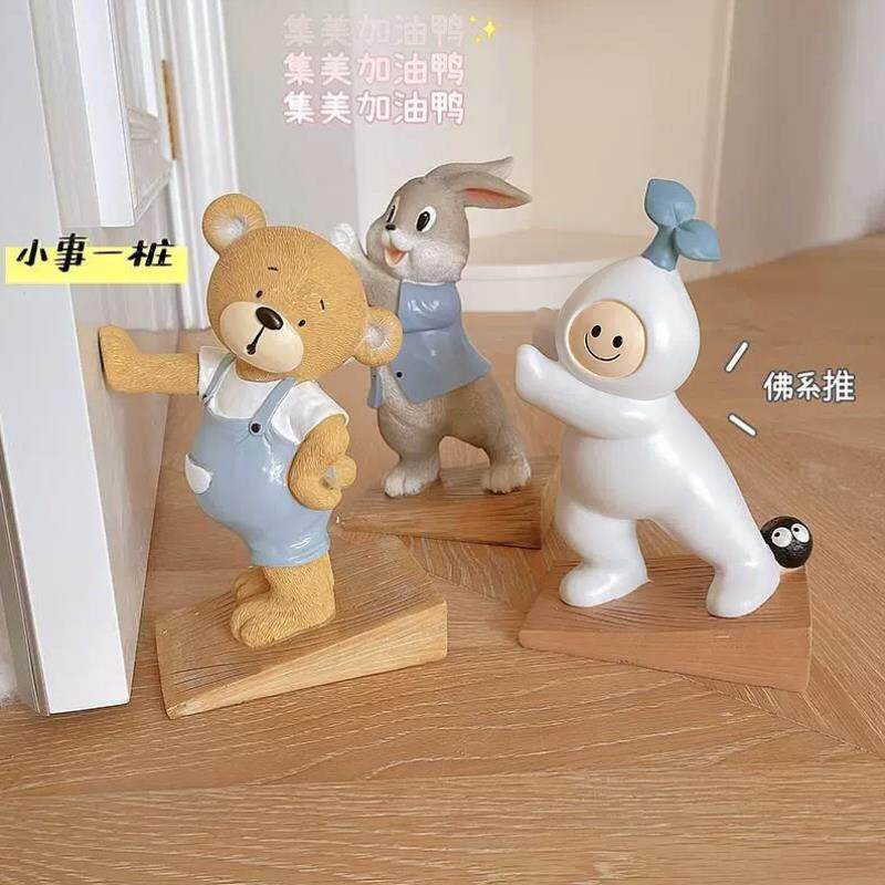 门挡防撞创意门阻防风可爱卡通免打孔门塞挡门器门吸硅胶