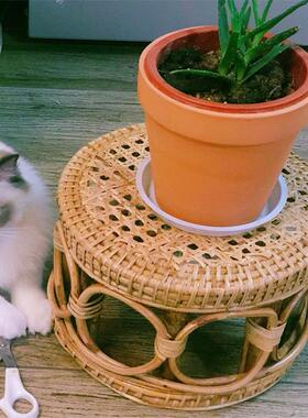 6藤IJV凳具小圆凳R舞台道演出道具品舞蹈用儿童凳藤凳板凳其