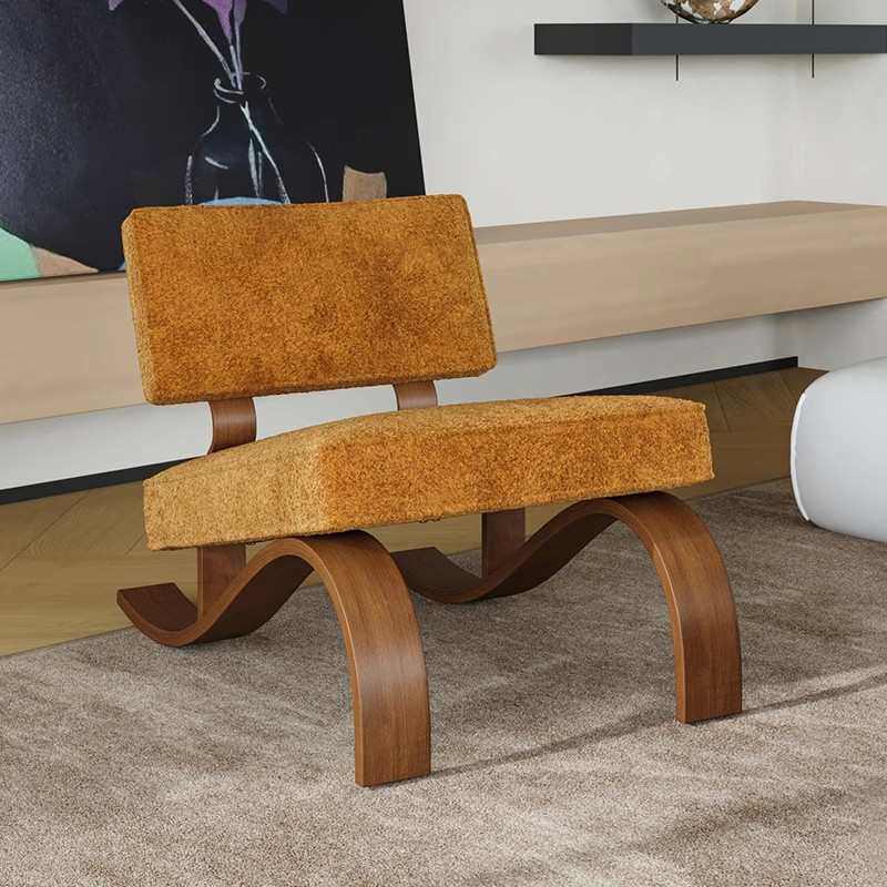 椅造型创意雪橇小户型客厅侘休闲风寂单款家用沙发椅设计师单人椅