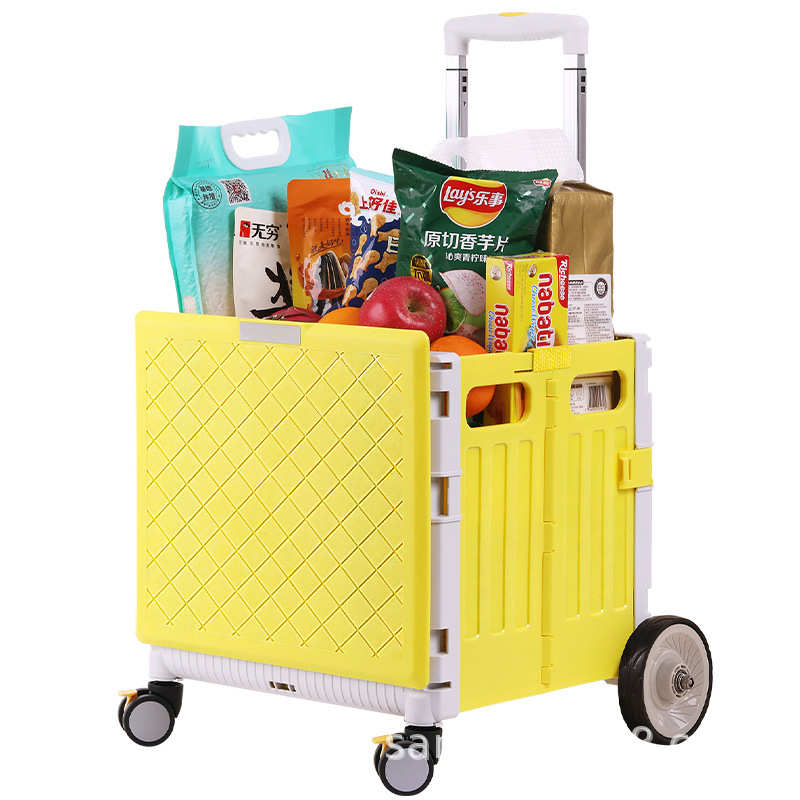 折叠买菜拖车购物小推车拉货摆摊拿快递手拉车户外露营旅游野餐