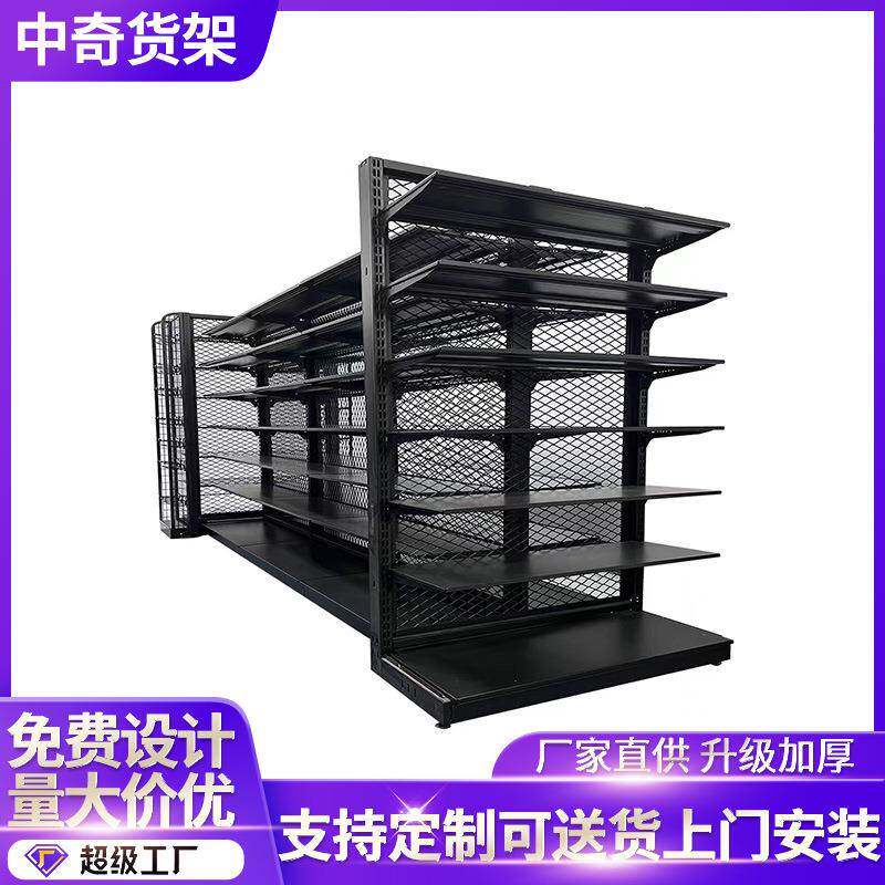 [厂家直供]便利蜂连锁便利店货架阶梯型层板精品超市背网货架
