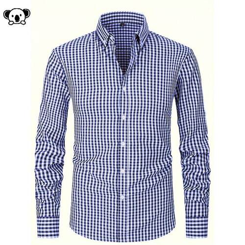 E 54238 Men Business Casual Shirt Classic Plaid经典格纹衬衫