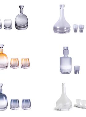 轻奢现代高级酒杯套装醒酒器玄关电视柜酒柜客厅餐桌软装家居饰品