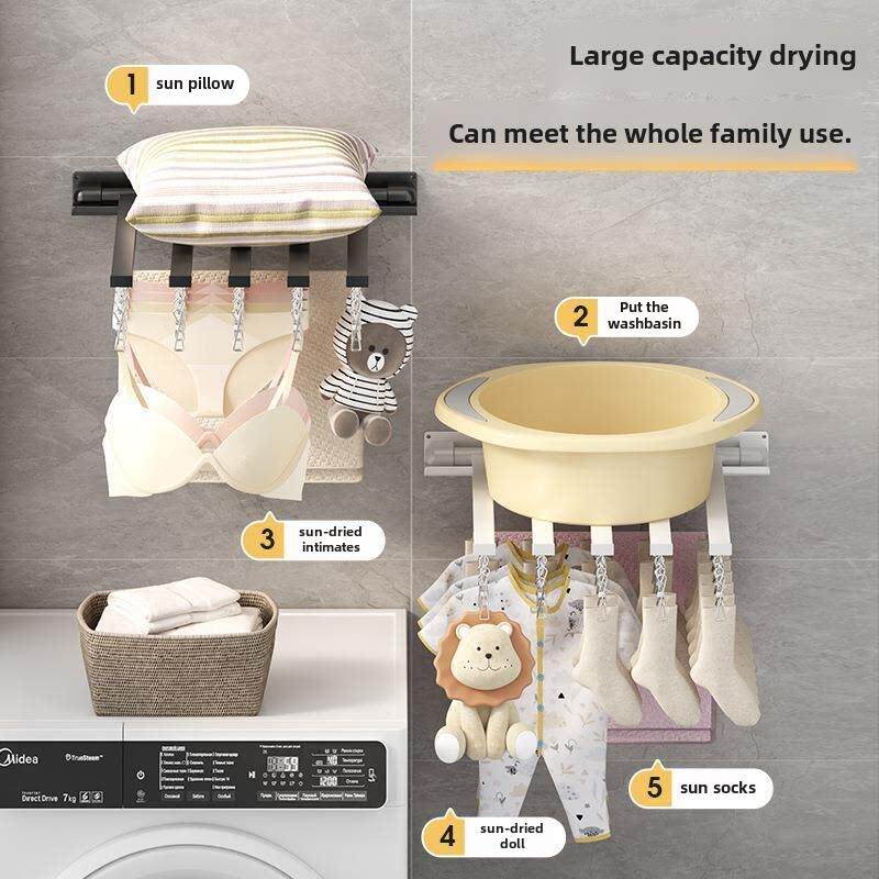 folding laundry clothes garment drying hanger rack holder