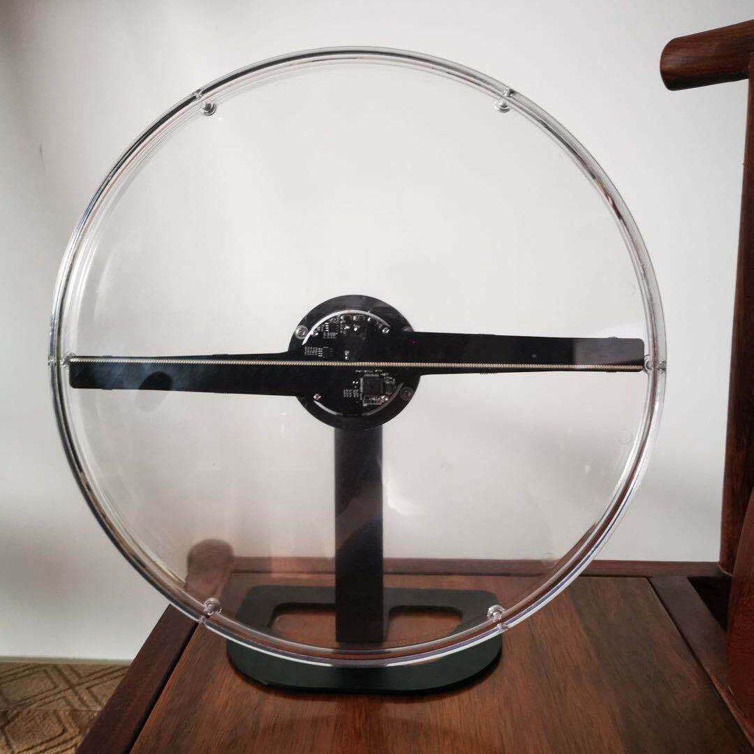 A12款 裸眼3D全息风扇广告机32cm224灯珠台式迷你高清LED显示屏