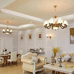 客厅吊灯欧式 别酒店复古墅灯饰灯具 厅水吊灯卧室651晶餐蜡烛复式