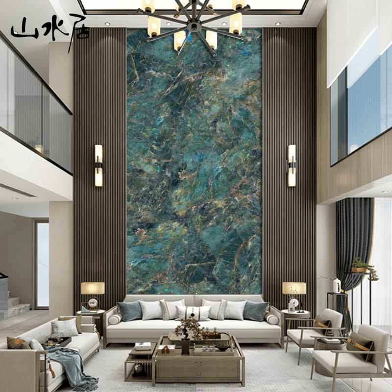 简约轻奢彷大理石墙布壁纸别墅挑高电视背景壁画覆式客厅大气壁布