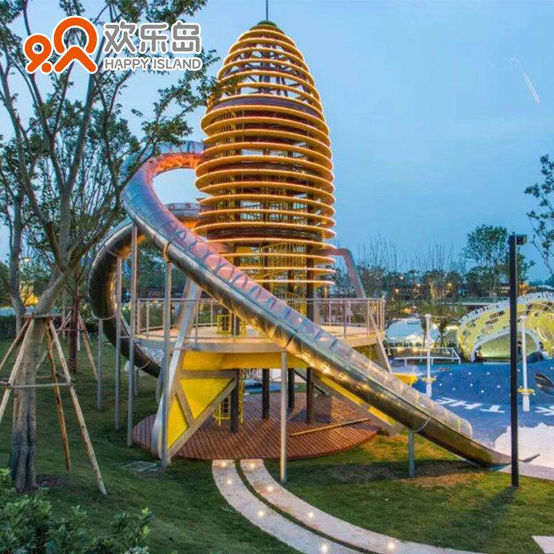 无动力游乐设备厂家成品儿童滑梯大型非标游乐设施设计场地规划