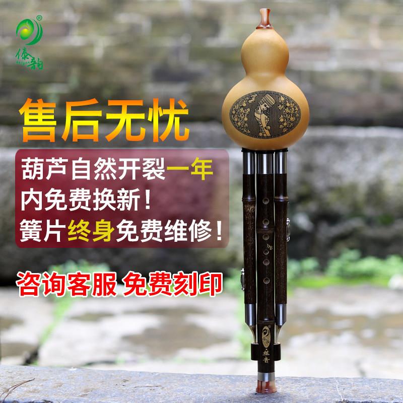 傣韵葫芦丝学生入门乐器儿童初学专业演奏小DGFC紫竹降b调葫芦丝