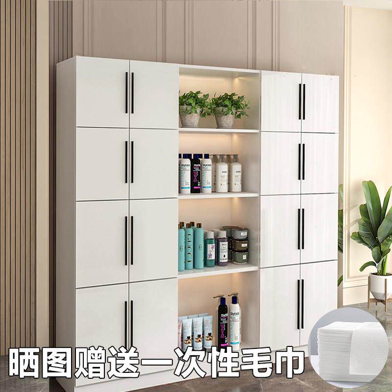 木质展柜美容院美发店多层陈列柜货架化妆品产品展示柜收纳储物柜