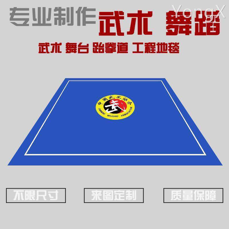 武术舞蹈地毯健身房运动瑜伽跆拳道地垫比赛训练专用定制满铺