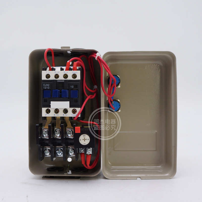 智能电机空压机电磁磁力启动器QCX5-22电动机起动器过载保护2.2KW