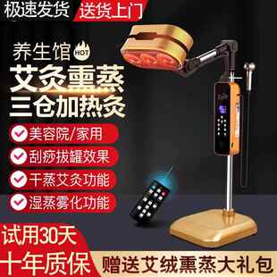 艾灸熏蒸仪器全身家用理疗灯美容院专用炙绒草无烟器具刮痧一体机