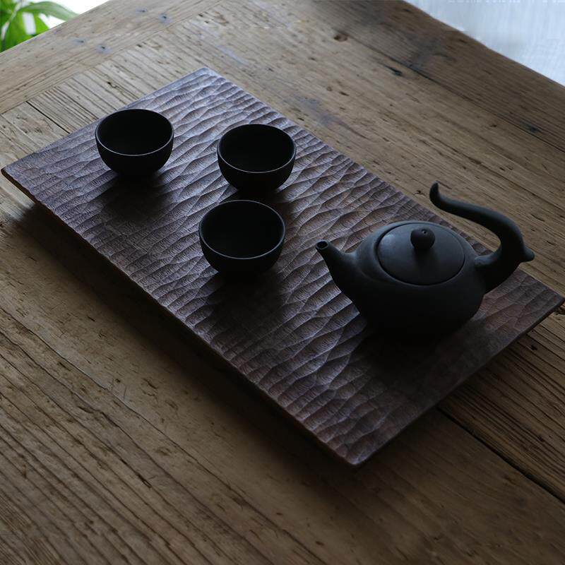 不凡木逸黑手木VMI胡桃整干泡茶盘作木质托小盘禅意茶台方形实木