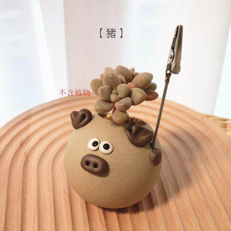 陶瓷12十二生肖多肉花盆可爱动物花盆室内盆栽花卉盆创意花盆植物