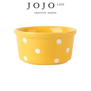 PD.visit.烤碗创意陶瓷舒芙蕾波点布丁杯耐高温 x27;S JOJO&