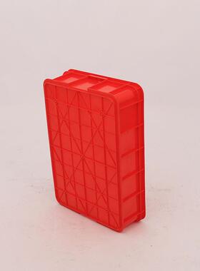 源QCS头厂红色塑料周转1箱 575-40中号红家色塑料箱周转浅箱餐具